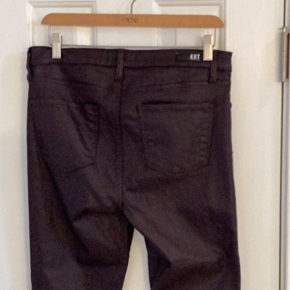 KUT from the Kloth Deepest Plum Coated Skinny Jeans - Picture 6 of 10